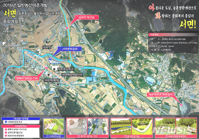 【경주=뉴시스】 이은희 기자 = 경주기사 추진하는 서면 농촌중심지활성화사업(계획도). 2018.10.31. (사진= 경주시 제공)photo@newsis.com