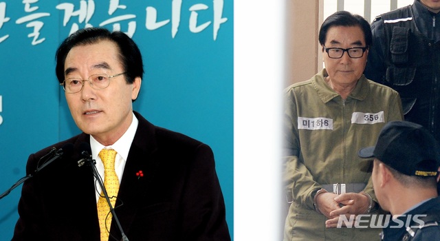 【전주=뉴시스】윤난슬 기자 = 최규호 전 전북교육감 도피 전후 모습. 