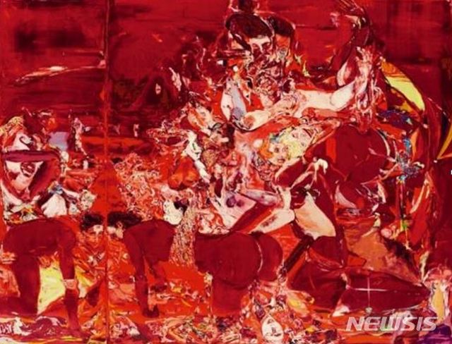 【서울=뉴시스】 Cecily Brown 塞西莉•布朗, 피자마 게임, oil on linen, 193×249cm, 1997-98, signed, titled and dated on the reverse, Estimate: HKD 30,000,000-50,000,000 / 추정가 한화 43억~70억원