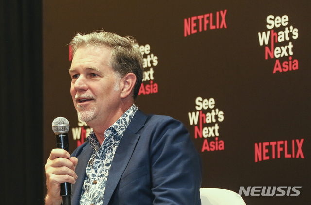 [싱가포르=뉴시스]리드 헤이스팅스 넷플릭스 최고경영자(CEO). 2018.11.09. (사진=넷플릭스 제공)