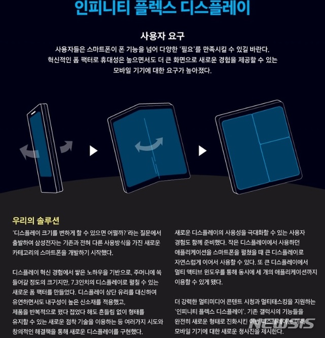 【서울=뉴시스】 삼성전자는 8일 '삼성전자 뉴스룸'을 통해 삼성전자 스마트폰 디스플레이의 발전상을 소개했다. 2018.11.09 (사진=삼성전자 뉴스룸 캡처) keg@newsis.com