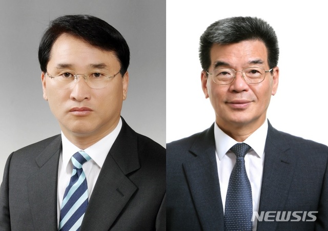 【울산=뉴시스】안정섭 기자 = 지난 6일 현대중공업 공동 대표이사로 내정된 한영석(왼쪽)·가삼현 사장. 2018.11.12. (사진=뉴시스DB) photo@newsis.com