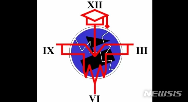 【서울=뉴시스】시계와 학사모, 졸업가운을 형상화한 서태지와 아이들의 '교실이데아' 로고. (사진=유튜브 캡쳐) 2018.11.12. 
