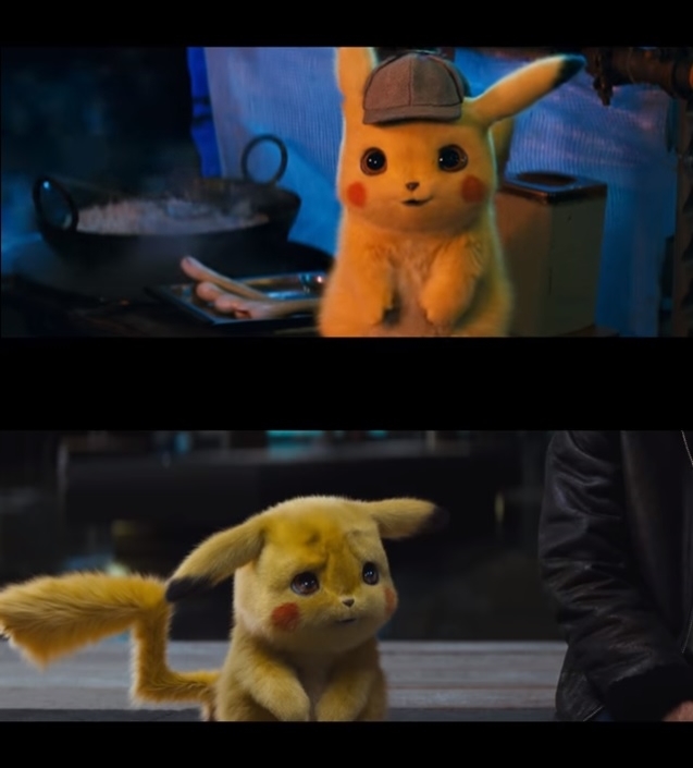 【서울=뉴시스】일본 애니메이션 포켓몬스터의 첫 실사 영화 '명탐정 피카츄'의 예고편이 공개된 가운데 실사판 피카츄를 두고 팬들의 반응이 엇갈렸다. 사진은 영화 제작사 워너브라더스가 공개한 예고편 속 피카츄. 2018.11.14