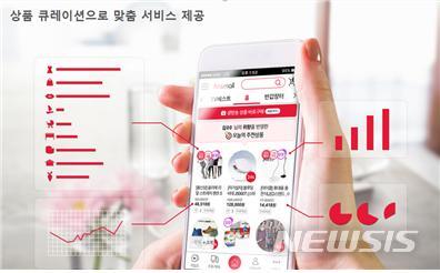 【서울=뉴시스】홈앤쇼핑의 모바일 애플리케이션에서 제공하는 '큐레이션 서비스'를 활용한 쇼핑 화면. 2018.11.19 (자료=홈앤쇼핑 제공) photo@newsis.com