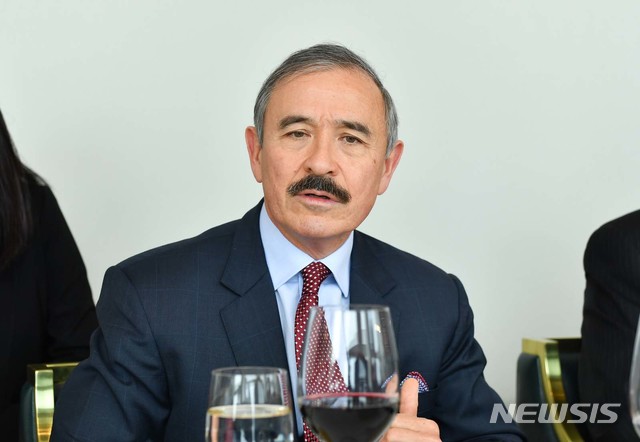 【서울=뉴시스】 19일 서울 삼성동 트레이드타워에서 열린 '무역협회 해리 해리스 주한 미국대사 초청 무역업계와의 간담회'에서 해리 해리스 주한 미국대사가 발언하고 있다. 2018.11.19. (사진=한국무역협회 제공) photo@newsis.com