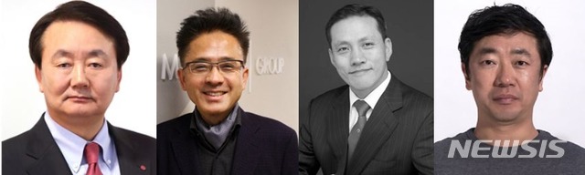 【서울=뉴시스】사진 왼쪽부터 ▲동탑산업훈장김종립(주)에이치에스애드대표이사▲산업포장신승익(주)비욘드마케팅그룹대표이사▲대통령표창조경식(주)제일기획상무▲대통령표창김용필㈜배가크리에이티브대표이사