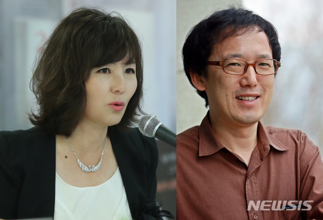 공지영(왼쪽), 심상대