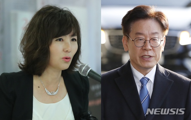 공지영(왼쪽), 이재명