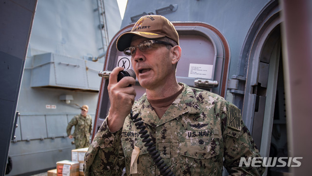 【서울=뉴시스】미 5함대 사령관 스콧 스터니 제독. <사진 출처 : NBC> 2018.12.2