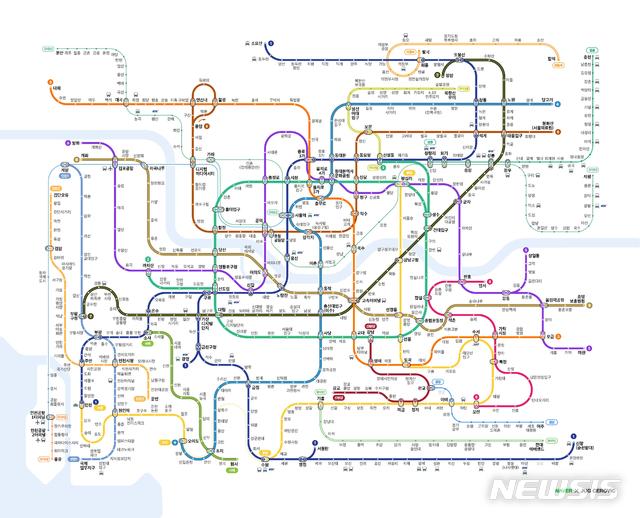 【서울=뉴시스】서울시는 서울교통공사, 네이버(주)와 공동으로 색각이상자를 위한 서울 지하철 노선도를 발간했다. 2018.12.06. (노선도=서울시 제공)