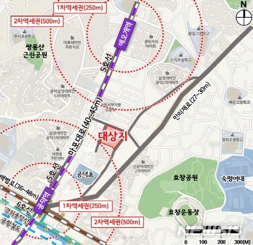 【서울=뉴시스】마포구 공덕동 119번지 일대 위치도. 2018.12.06. (사진=서울시 제공)&nbsp; 