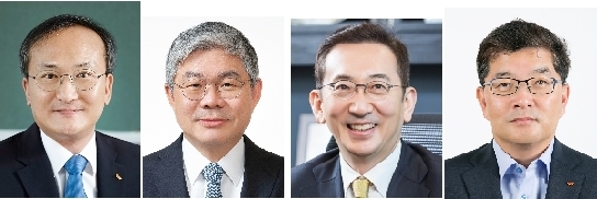 【서울=뉴시스】이석희 SK하이닉스 사장, 안재현 SK건설 사장, 윤병석 SK가스 사장, 나경수 SK종합화학 사장. (사진=SK그룹 제공)