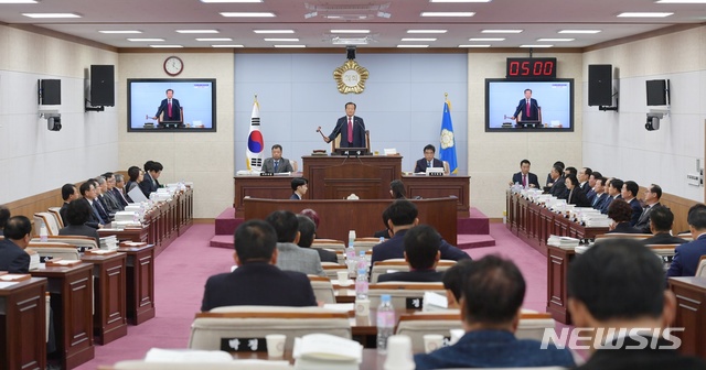 【청주=뉴시스】청주시의회 회기 모습. (사진=청주시의회 제공) photo@newsis.com