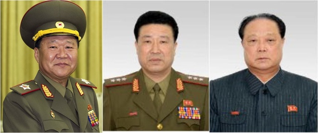 【서울=뉴시스】 미국이 10일(현지시간) 최룡해 북한 노동당 중앙위원회 부위원장(왼쪽부터)과 정경택 국가보위상, 박광호 노동당 부위원장 겸 선전선동부장 등 3명을 제재 대상으로 지정했다. <사진출처: AP, 노동신문>