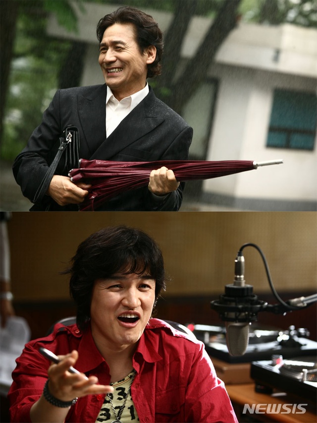 영화 '라디오스타' 안성기(위), 박중훈