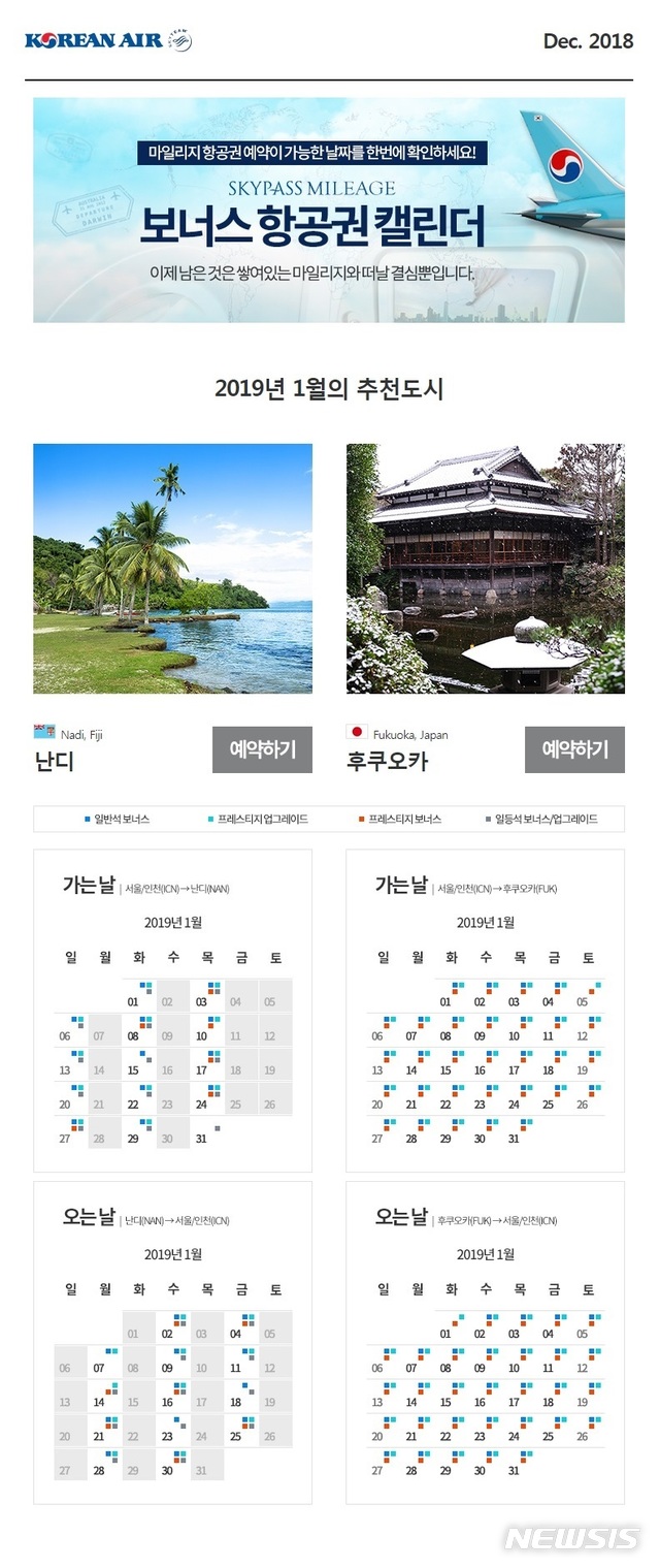 항공 마일리지 소멸 눈앞…대한항공 "보너스 항공권, 1년 전 예약 가능"(종합)