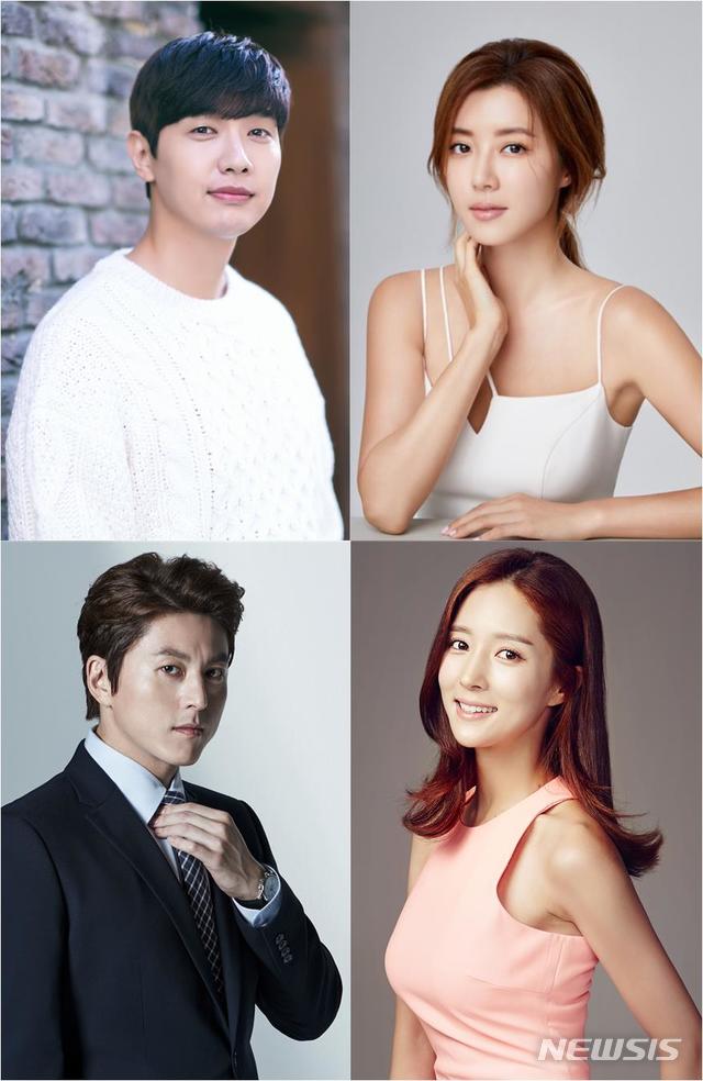 위 왼쪽부터 시계방향으로 지현우, 박한별, 왕빛나, 류수영