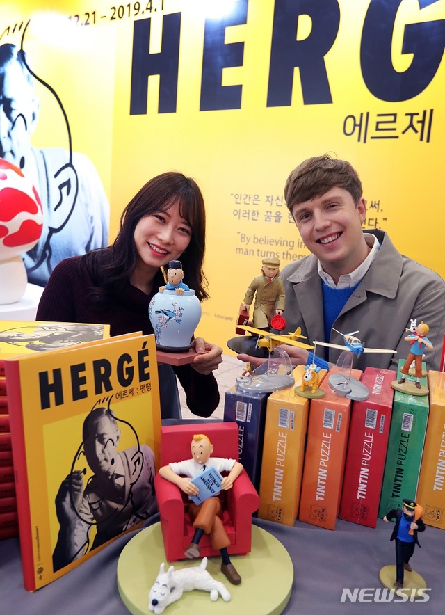 【서울=뉴시스】‘땡땡(Tintin)’ 탄생 90주년 회고전 '에르제: 땡땡'전이 서울 예술의전당 한가람디자인미술관에서 열린다.