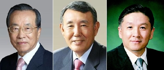 돼지띠 해에 태어난 상장사 주요 회장들. 김재철(왼쪽부터) 동원그룹 회장(1935년생), 최창근 고려아연 회장(1959년생), 함영준 오뚜기 회장(1959년생). 