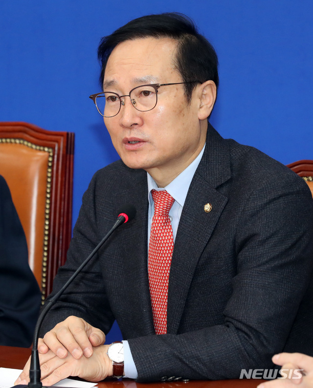 【서울=뉴시스】박영태 기자 = 홍영표 더불어민주당 원내대표. 2018.12.28.since1999@newsis.com