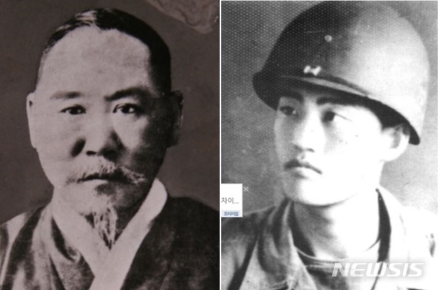 【청주=뉴시스】강신욱 기자 = 충북 출신 2명의 역사적 인물이 내년에 이달의 '독립운동가'와 '호국인물'로 선정됐다.민족대표 33인 대표로 1919년 3월1일 독립선언식을 주도한 의암 손병희(왼쪽) 선생과 1950년 6·25전쟁 호국영웅 연제근 육군 상사다. 2018.12.30. (사진=뉴시스 DB) photo@newsis.com