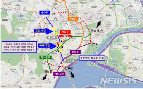 【서울=뉴시스】서울 성동구 금호역 일대 도로확장 사업 대상지. 2019.01.07. (사진=성동구 제공)