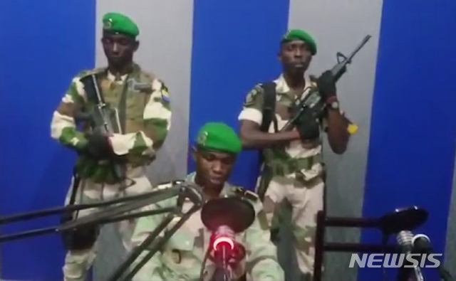 2019년 1월7일 새벽 가봉 텔레비전 방송&nbsp;&nbsp; AP