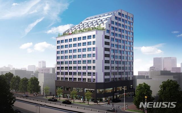 【서울=뉴시스】주유소가 들어서 있는 서울 강동구 지하철 천호역 5·8호선 인근 부지가 2021년 지하 2층~지상 15층의 '역세권 청년주택'으로 탈바꿈한다. 총 223세대(공공임대 50세대·민간임대 173세대)가 공급된다. 2019.01.11. (조감도=서울시 제공)