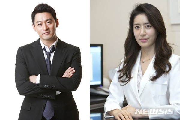 주진모(왼쪽), 민혜연