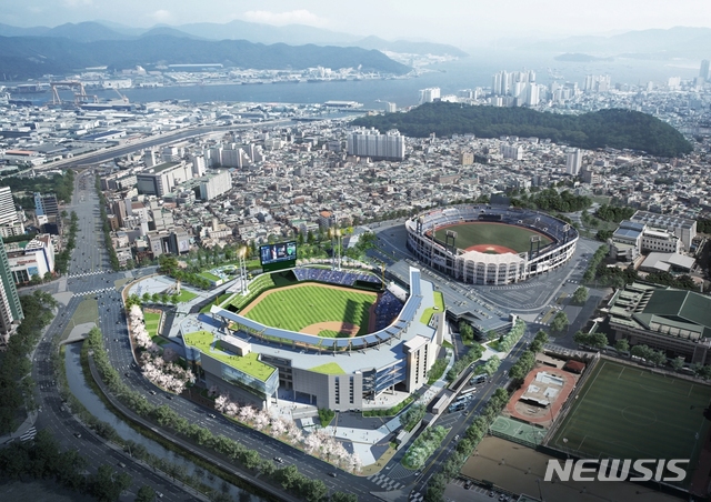 【창원=뉴시스】강경국 기자 = 오는 2월28일 준공 예정인 경남 창원시 마산회원구 양덕동의 마산야구센터 창원NC파크 야구장 조감도. 2019.01.15. (사진=창원시청 제공)photo@newsis.com