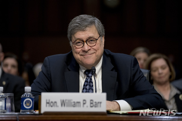 【워싱턴=AP/뉴시스】윌리엄 바 미 법무장관이 9일 미 하원에 출석한다. 도널드 트럼프 미국 대통령의 '러시아 스캔들' 관련 특검 수사보고서 전체공개 여부 및 시기 특정 여부가 주목된다. 2019.04.09.