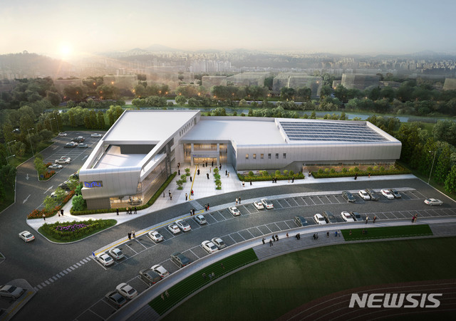 【진주=뉴시스】정경규 기자 = 경상대학교 스포츠 콤플렉스 조감도.