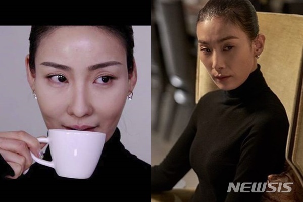 이사배(왼쪽), 김서형