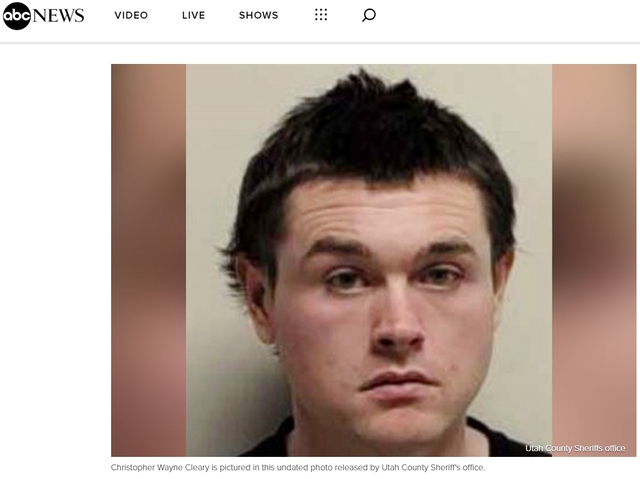 【서울=뉴시스】연애와 성관계를 해보지 못했다며 불특정 여성을 상대로 총기테러를 예고한 20대 미국 남성이 경찰에 붙잡혔다고 21일(현지시간) ABC뉴스가 보도했다. 사진은 사건 주인공인 크리스토퍼 클리어리 보도 캡쳐. 2019.01.22.