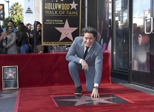 【할리우드=AP/뉴시스】 구스타보 두다멜, 할리우드 '명예의 거리'