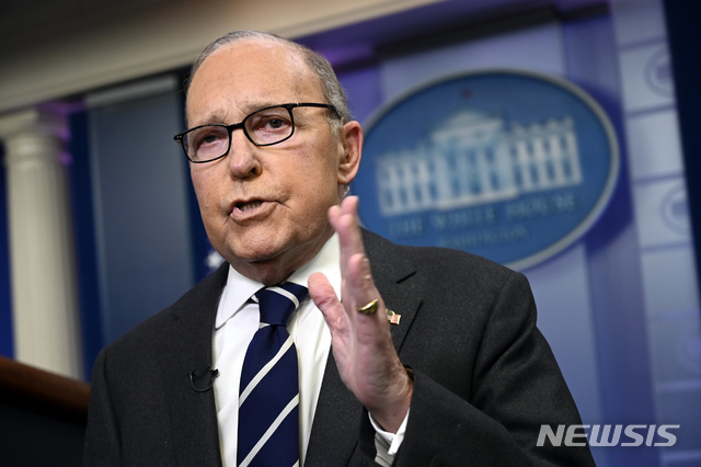 White House National Economic Council Director Larry Kudlow speaks to reporters in the briefing room of the White House in Washington, Tuesday, Jan. 22, 2019. (AP Photo/Susan Walsh)