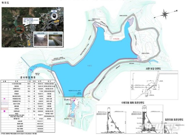 【부산=뉴시스】허상천 기자 = 성지곡수원지 댐 보강공사 조감도. 2019.02.06. (조삼도 = 부산시설공단 제공) photo@newsis.com