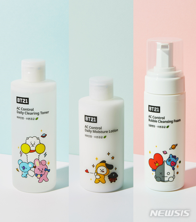 유한킴벌리 티엔, BT21 스킨케어 제품 출시