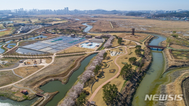 【수원=뉴시스】박다예 기자 = 무장애(Barrier-Free) 관광환경을 조성하고 있는 경기 시흥갯골생태공원 전경. 2019.02.10 (사진 = 경기도 제공)photo@newsis.com