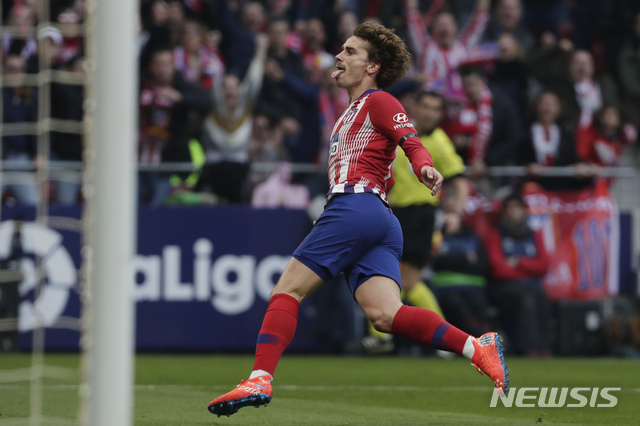 【마드리드(스페인)=AP/뉴시스】 앙투안 그리즈만