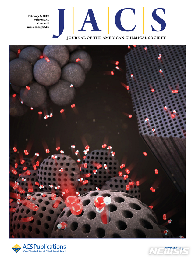 【대전=뉴시스】김양수 기자 = IBS의 이번 연구 성과는 최근 화학분야 최고 권위지인 미국화학회지(JACS)에 표지 논문으로 게재됐다.2019.02.11(사진=IBS 제공) photo@newsis.com