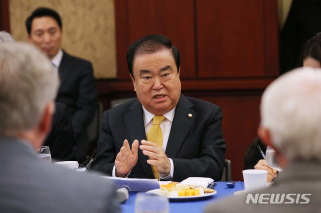 【서울=뉴시스】방미 중인 문희상 국회의장. (사진=국회 제공) photo@newsis.com