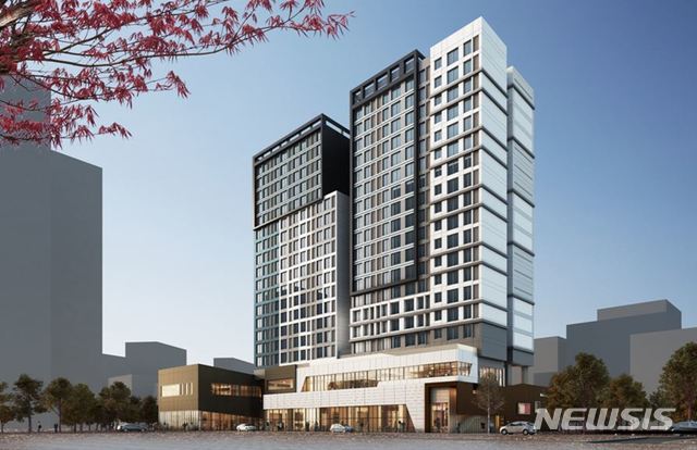 【서울=뉴시스】지하철 1·9호선 노량진역 인근에 2021년 '역세권 청년주택'이 들어선다. 2019.02.14. (투시도=서울시 제공)