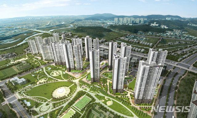 【서울=뉴시스】 탕정지구 지웰시티 푸르지오 조감도