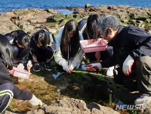 【서울=뉴시스】 지난해 해양환경교육기관(비영리) 협력사업 공모사업에 선정된 부산녹색연합의 해양환경교육 모습