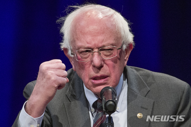 FILE - In this Nov. 27, 2018, file photo, Sen. Bernie Sanders, I-Vt., speaks about his new book, &#039;Where We Go From Here: Two Years in the Resistance&#039;, at a George Washington University/Politics and Prose event in Washington. Sanders, whose insurgent 2016 presidential campaign reshaped Democratic politics, announced Tuesday, Feb. 19, 2019 that he is running for president in 2020. (AP Photo/Alex Brandon, File)