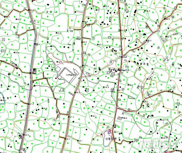 제주특별자치도가 최근 제작완료한 수치지형도 중 '2018년 대정읍 일원 수치지형도' (사진= 제주도청 제공)