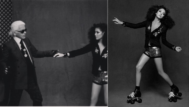 【서울=뉴시스】 칼 라거펠트(왼쪽), 송혜교(사진=송혜교 SNS) 