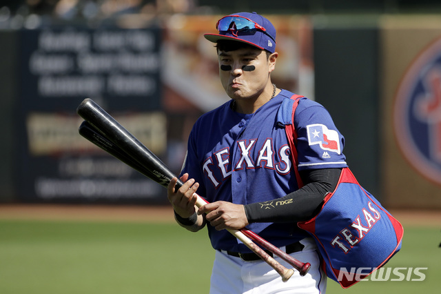 【AP/뉴시스】 텍사스 레인저스의 추신수.
